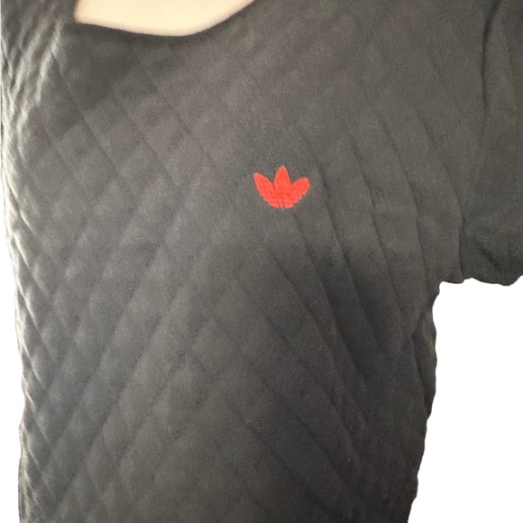 Adidas black dress in Large. Rare. Quilted crop top sewn together with dress. - Picture 2 of 12